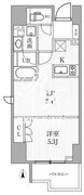 シーズンフラッツ両国 801 間取り図