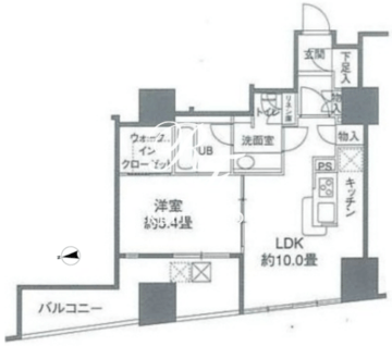 カスタリアタワー品川シーサイド 1201 間取り図