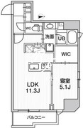 シーズンフラッツ蔵前パークフロント 1102 間取り図