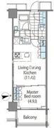 コンフォリア新宿イーストサイドタワー 420 間取り図