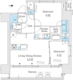 ヴィークブライト湯島 1103 間取り図