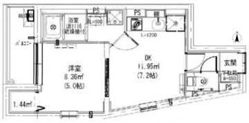 リーフヴィレッジ新宿若松 401 間取り図