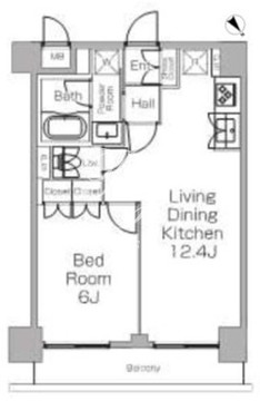 プラウドフラット三軒茶屋2 204 間取り図