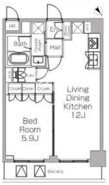 プラウドフラット三軒茶屋2 206 間取り図