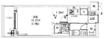 リーフヴィレッジ新宿若松 302 間取り図