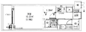 リーフヴィレッジ新宿若松 304 間取り図