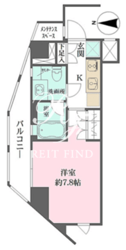 ザ・パークワンズ山吹神楽坂 301 間取り図