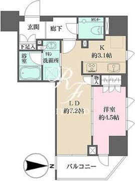 グランスイート四谷エクシア 603 間取り図