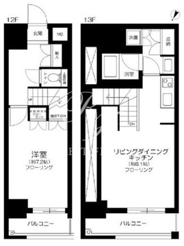 グラーサ銀座イースト 1201 間取り図