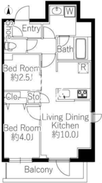 グランパセオ浅草橋2 304 間取り図