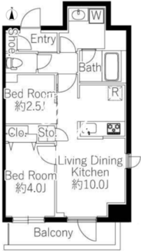 グランパセオ浅草橋2 1004 間取り図