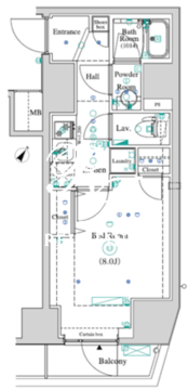 アンベリール王子 1202 間取り図