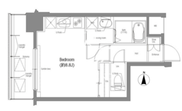 コンフォリア東池袋 1402 間取り図