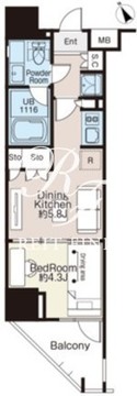 ベルファース大森サウス 207 間取り図