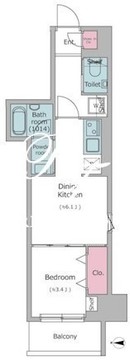 ドゥーエ入谷1 302 間取り図