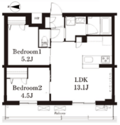 フレンシア下井草 203 間取り図