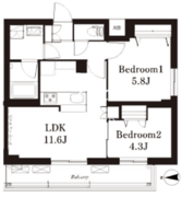 フレンシア下井草 204 間取り図