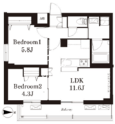 フレンシア下井草 305 間取り図