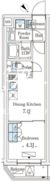 参宮橋ビューアパートメント 204 間取り図