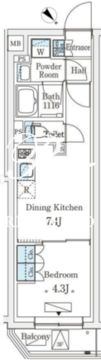 参宮橋ビューアパートメント 304 間取り図