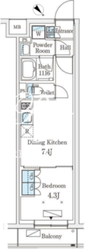 参宮橋ビューアパートメント 302 間取り図