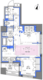 ディームス大手町ノース 1205 間取り図