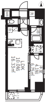 アジールコート板橋本町 402 間取り図