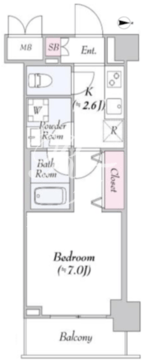 アーバンリンク護国寺 203 間取り図