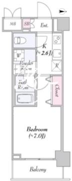 アーバンリンク護国寺 403 間取り図