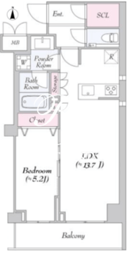 アーバンリンク護国寺 607 間取り図