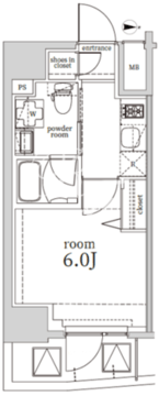 ログ戸越 201 間取り図