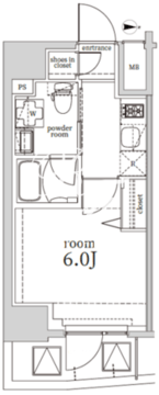 ログ戸越 301 間取り図