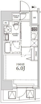 ログ戸越 401 間取り図