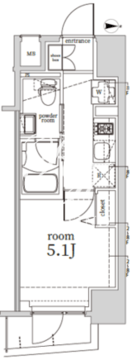 ログ戸越 302 間取り図