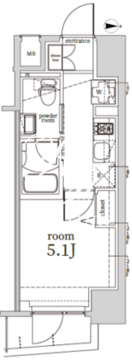 ログ戸越 402 間取り図