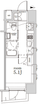 ログ戸越 502 間取り図