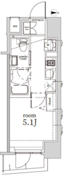 ログ戸越 702 間取り図