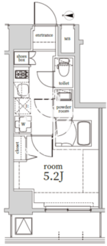 ログ戸越 304 間取り図