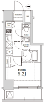 ログ戸越 504 間取り図