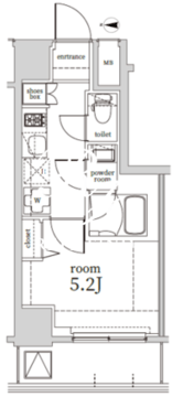 ログ戸越 604 間取り図