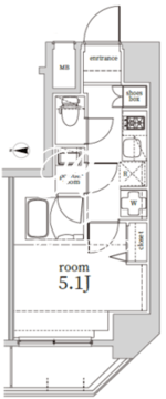 ログ戸越 505 間取り図