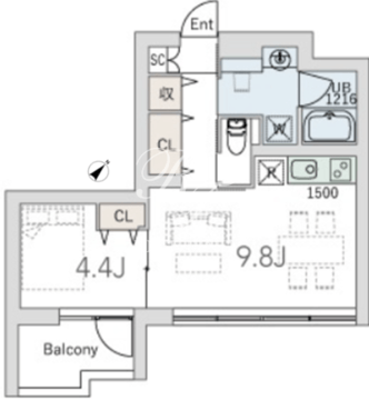 グランデュオ大井町3 202 間取り図