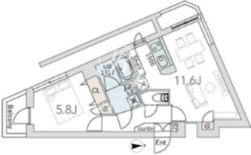 グランデュオ大井町3 301 間取り図