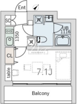 グランデュオ大井町3 402 間取り図