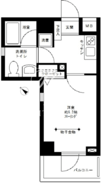 プライムアーバン白山 204 間取り図