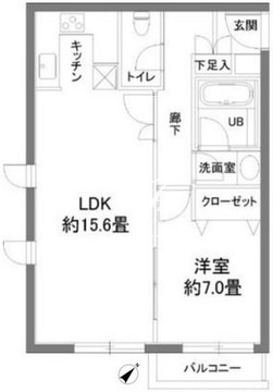 カスタリア西麻布霞町 102 間取り図