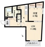 ライブフラット戸越 403 間取り図