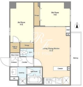 リテラス日暮里 501 間取り図