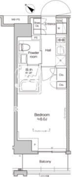 プラウドフラット清澄通り 302 間取り図