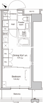 プラウドフラット清澄通り 305 間取り図